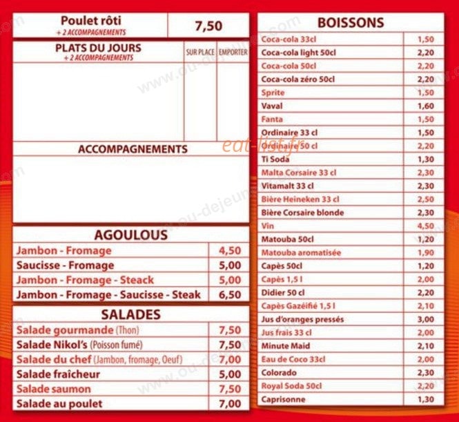 Nikol's Café — carte page 4