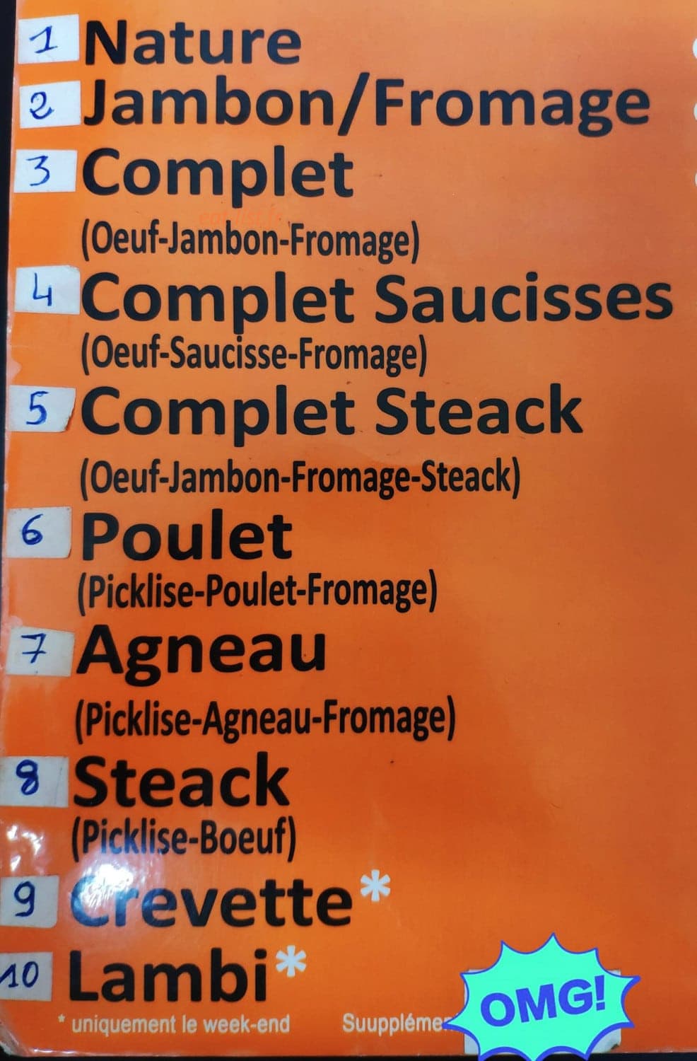 O Bokit'Licious — carte page 1