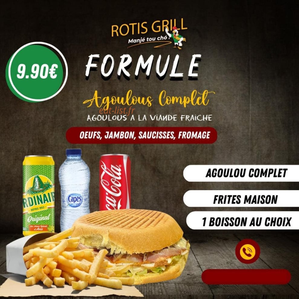 Rôtis Grill — carte page 1
