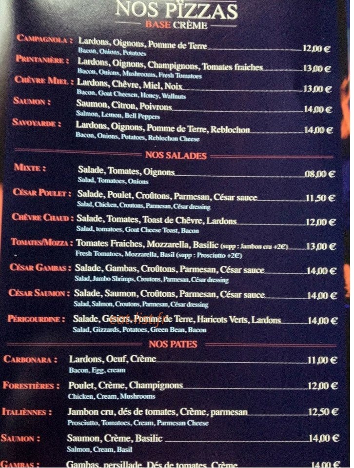 Antonio pizza — carte page 3