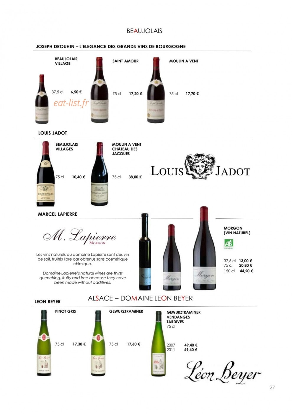 Bacchus — carte page 8