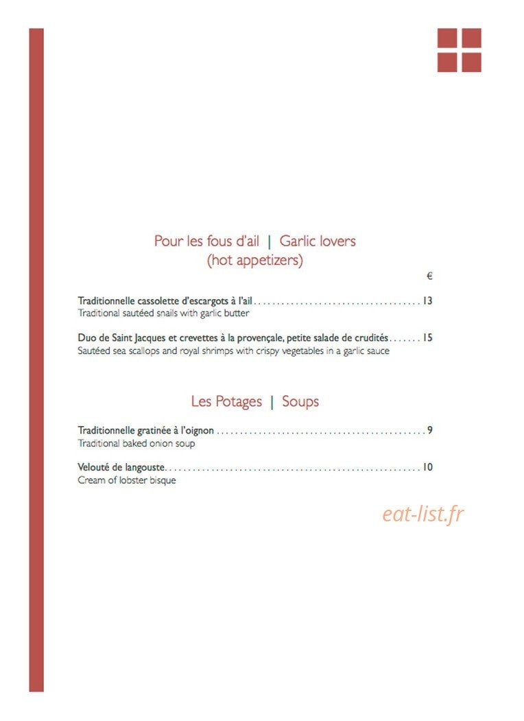 Bistrot Caraibes — carte page 2