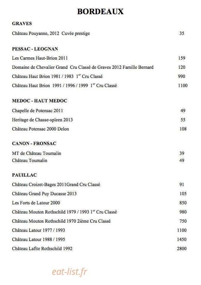 Bistrot Caraibes — carte page 9