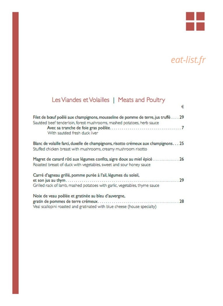 Bistrot Caraibes — carte page 4