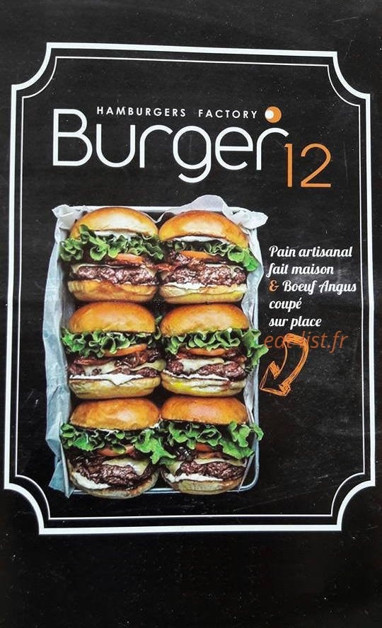 Burger 12 — carte page 1