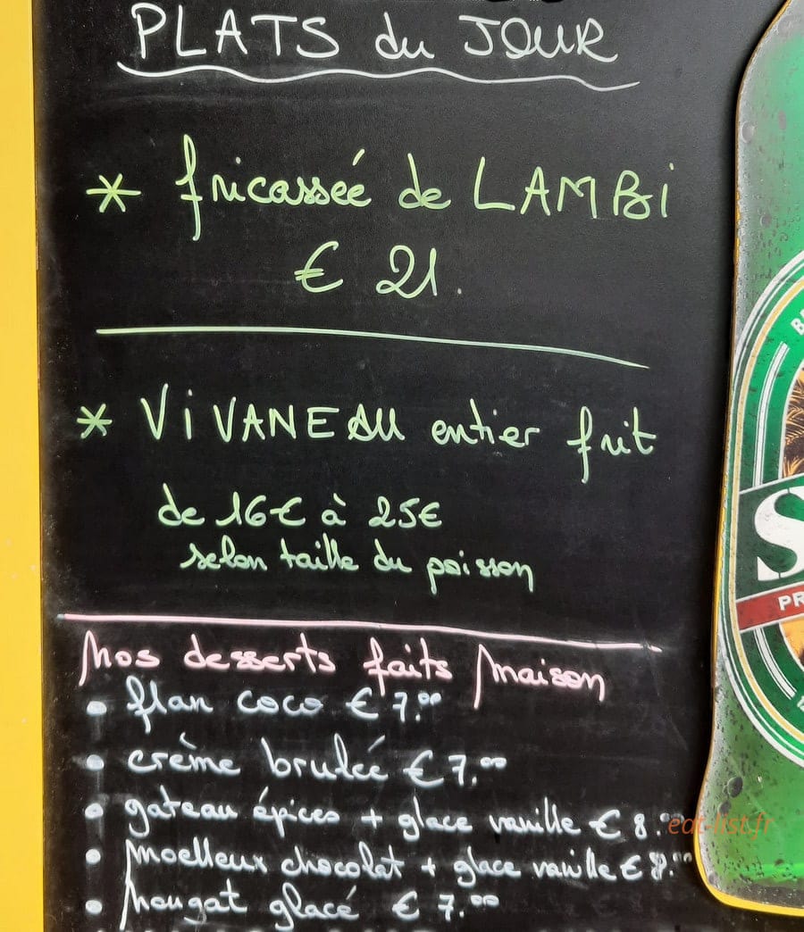 Chez Maguy — carte page 1