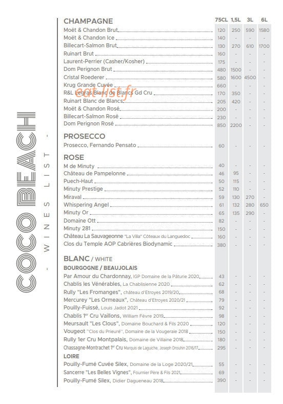 Coco Beach — carte page 6