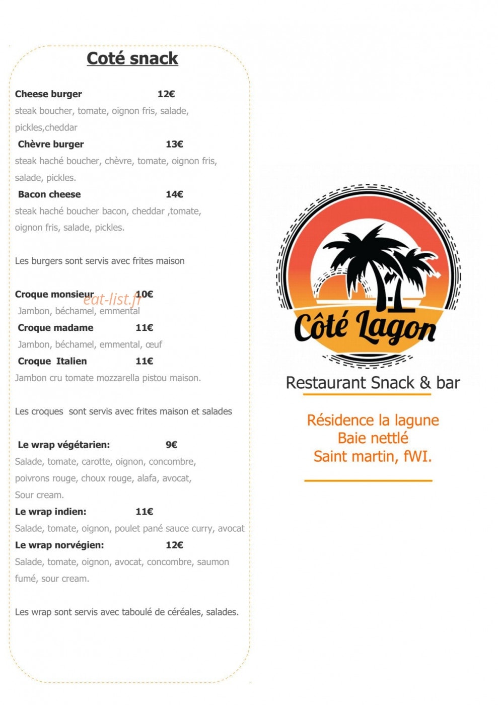 Coté lagon — carte page 1