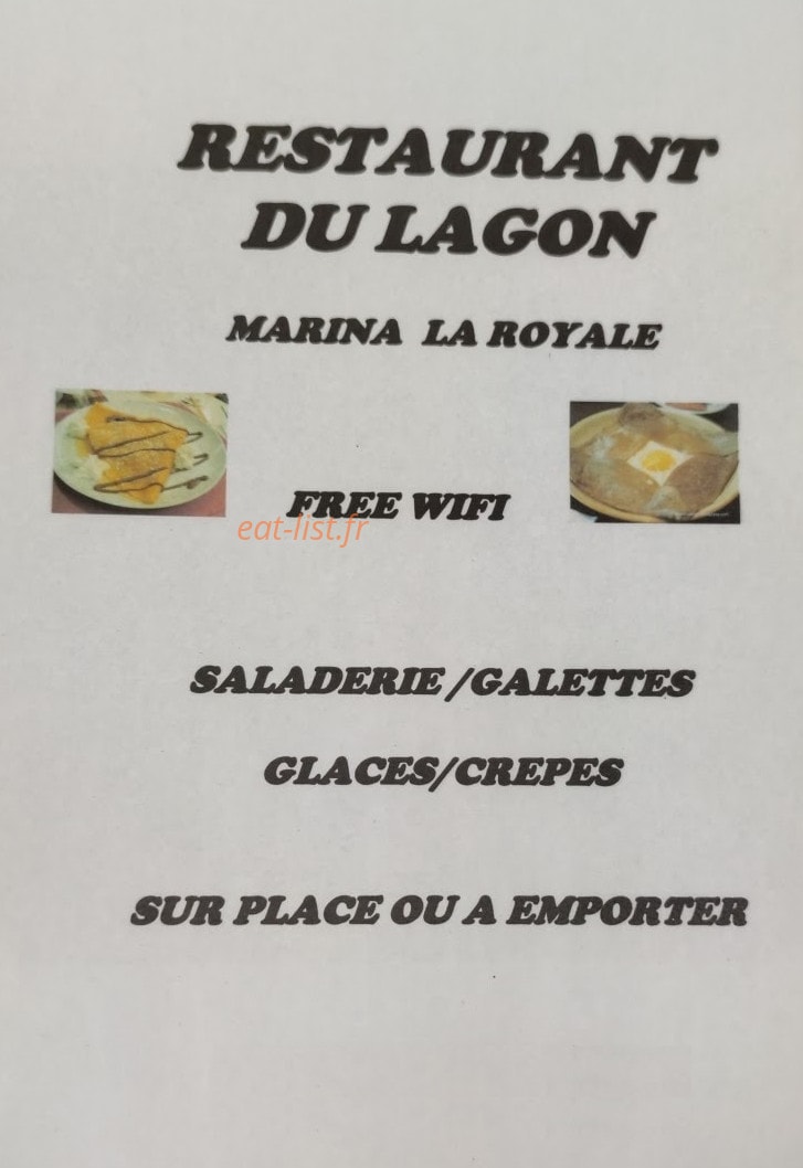 Crêperie du lagon — carte page 1