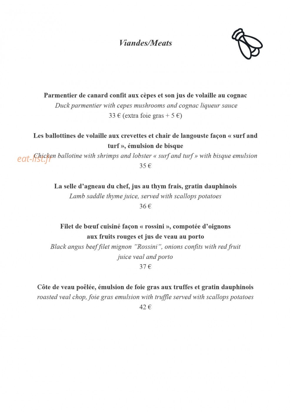 La Cigale — carte page 3