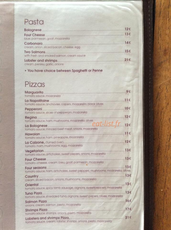 La Main à la Pâte — carte page 2