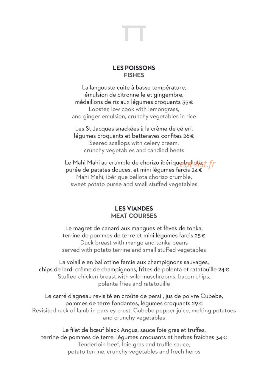 La Petite Table — carte page 3