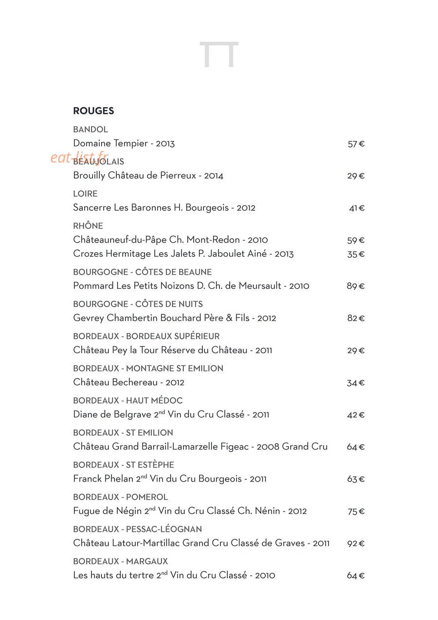 La Petite Table — carte page 6