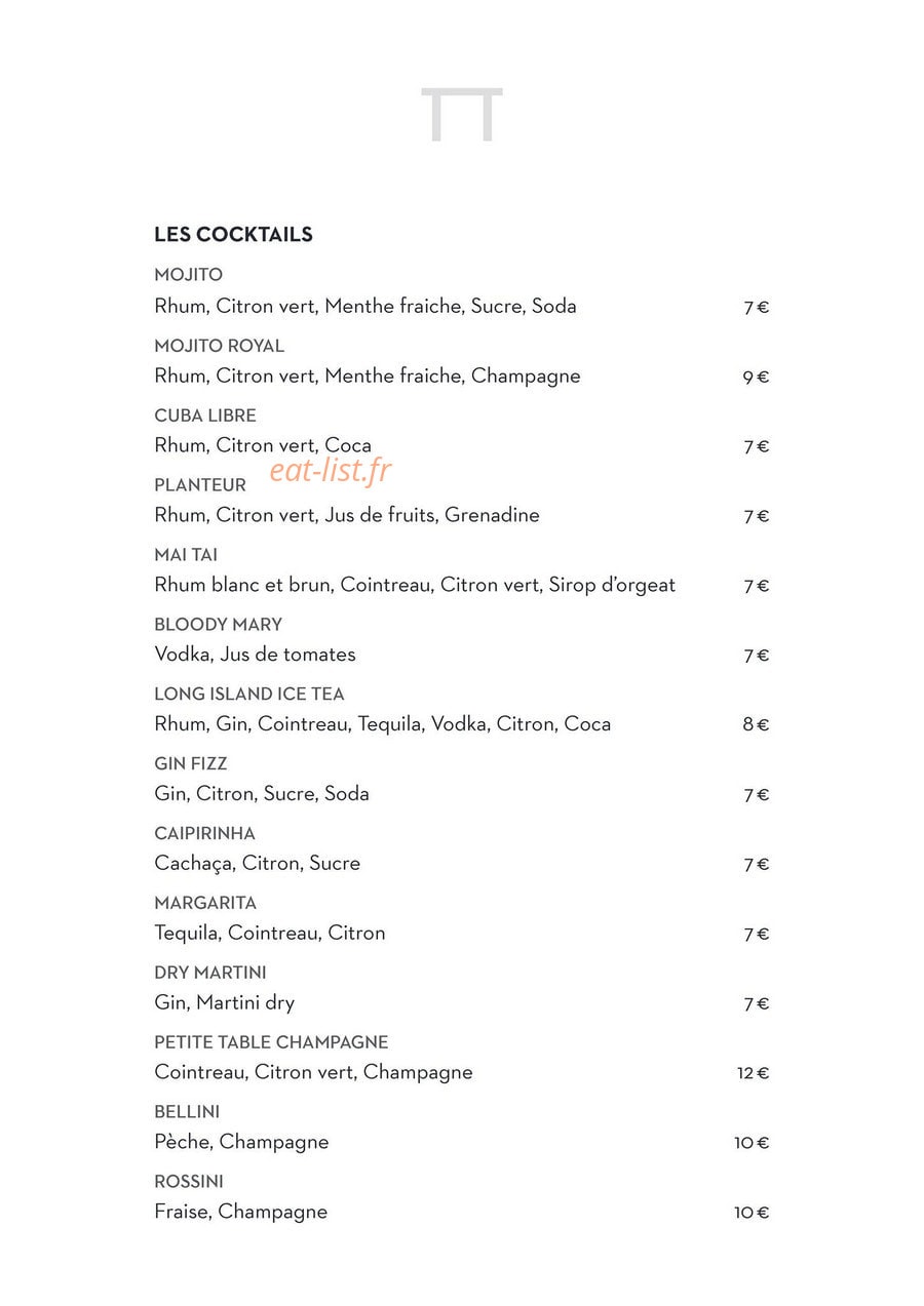 La Petite Table — carte page 8