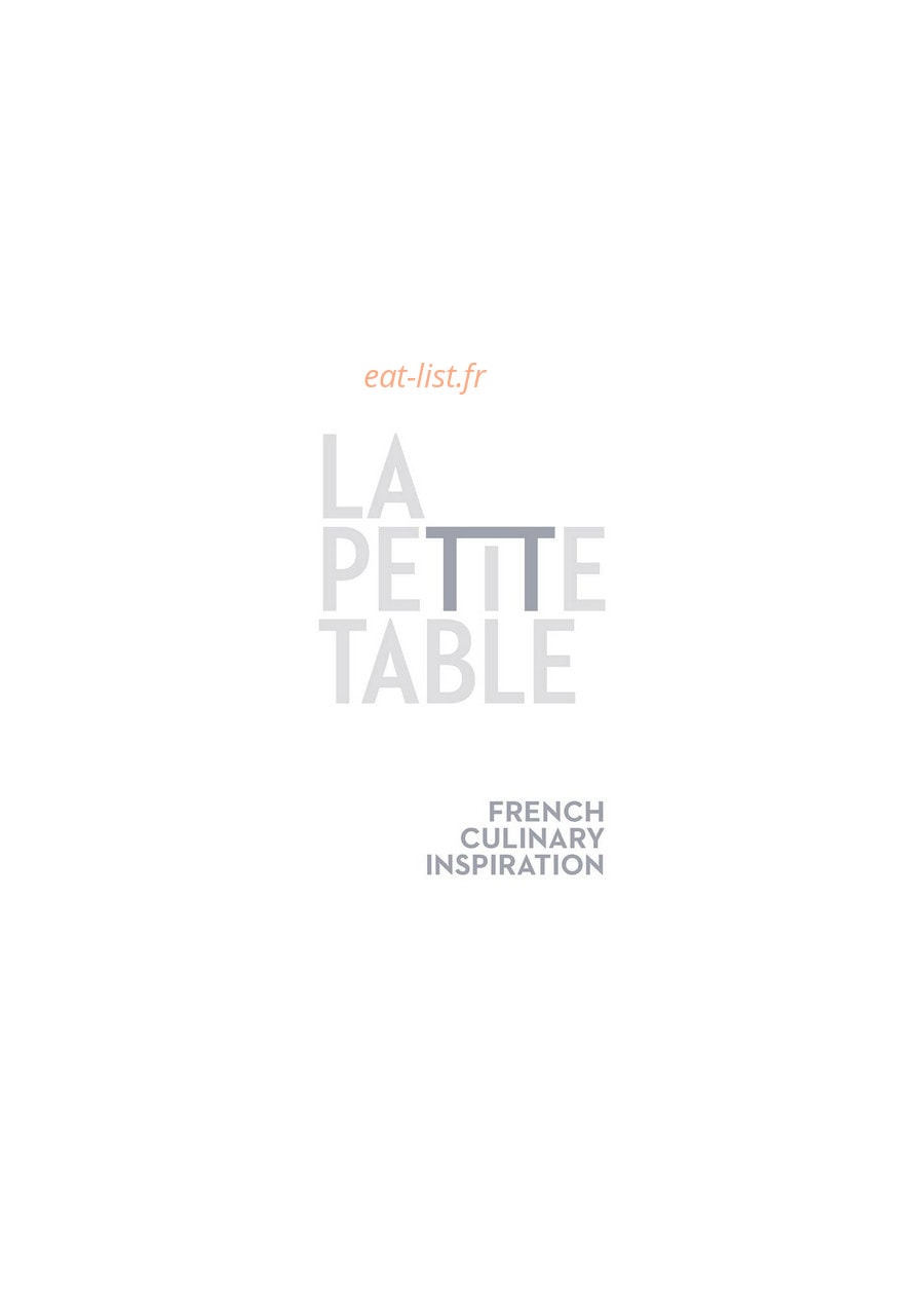 La Petite Table — carte page 1