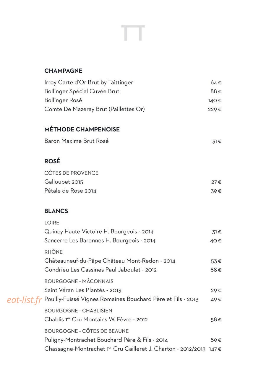 La Petite Table — carte page 5