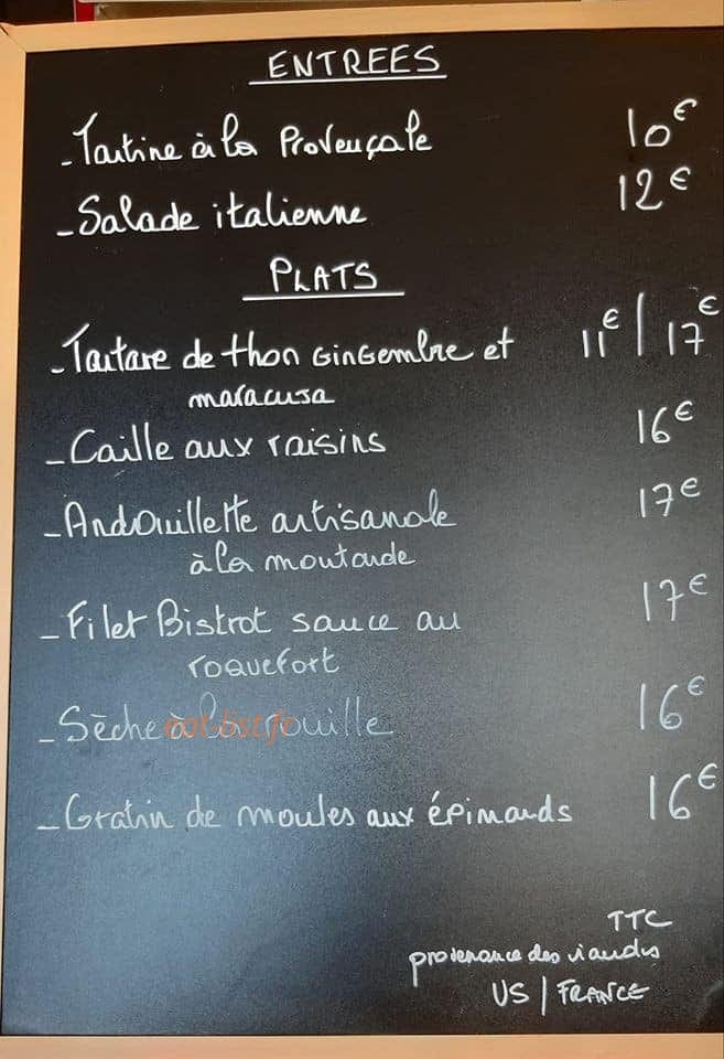 Le Bellevue à Saint Martin, carte-menu et photos