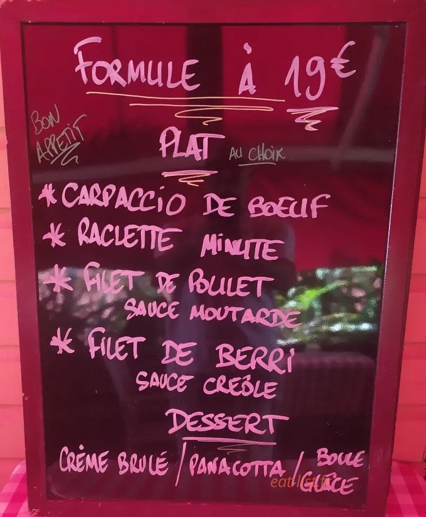 Le Bistro Nu — carte page 1