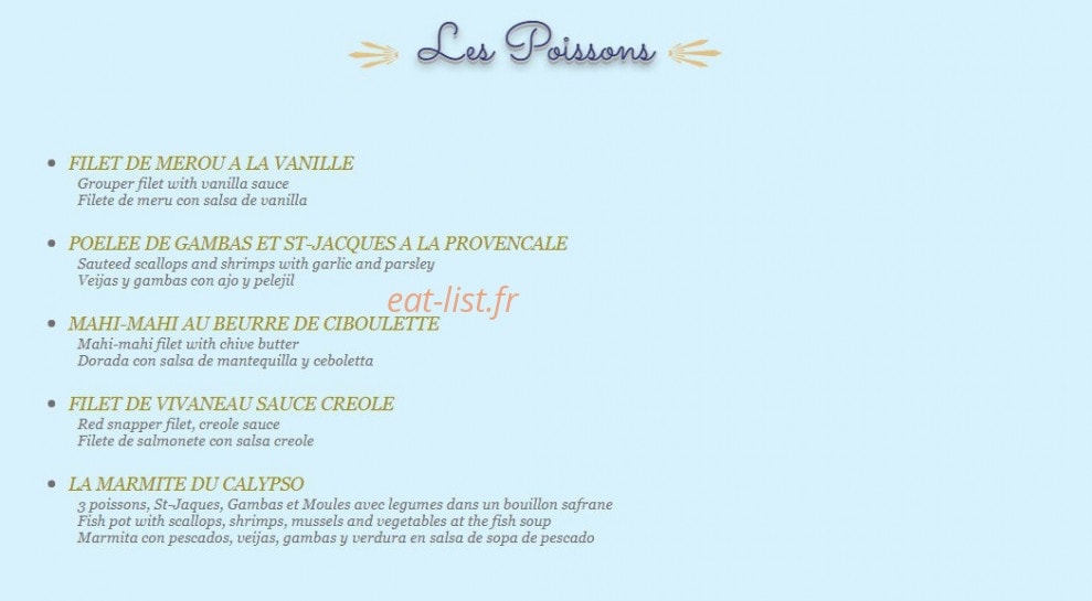 Le Calypso — carte page 3