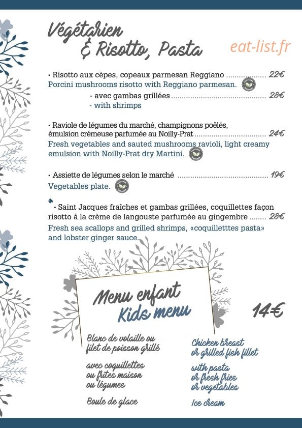 Le Cottage — carte page 6