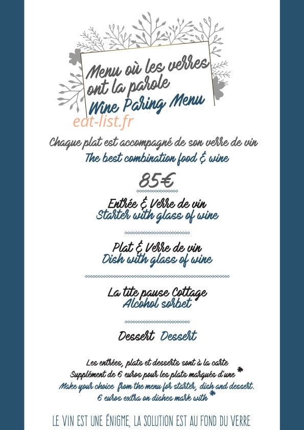 Le Cottage — carte page 13
