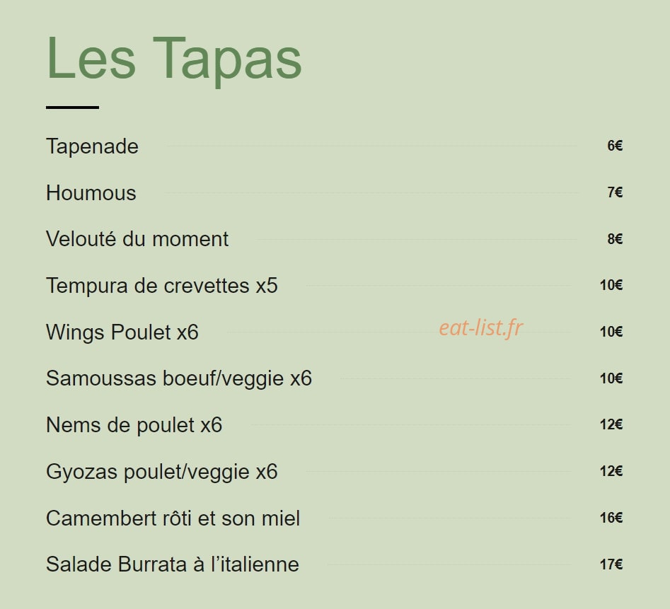 Le Garden — carte page 2