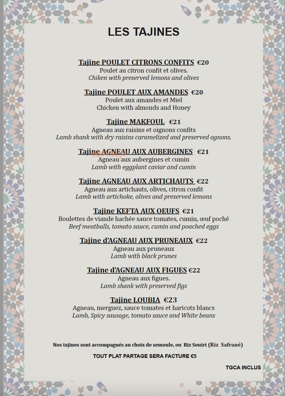 Le marocain — carte page 3