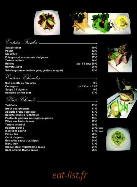 Le p'tit bistro — carte page 2