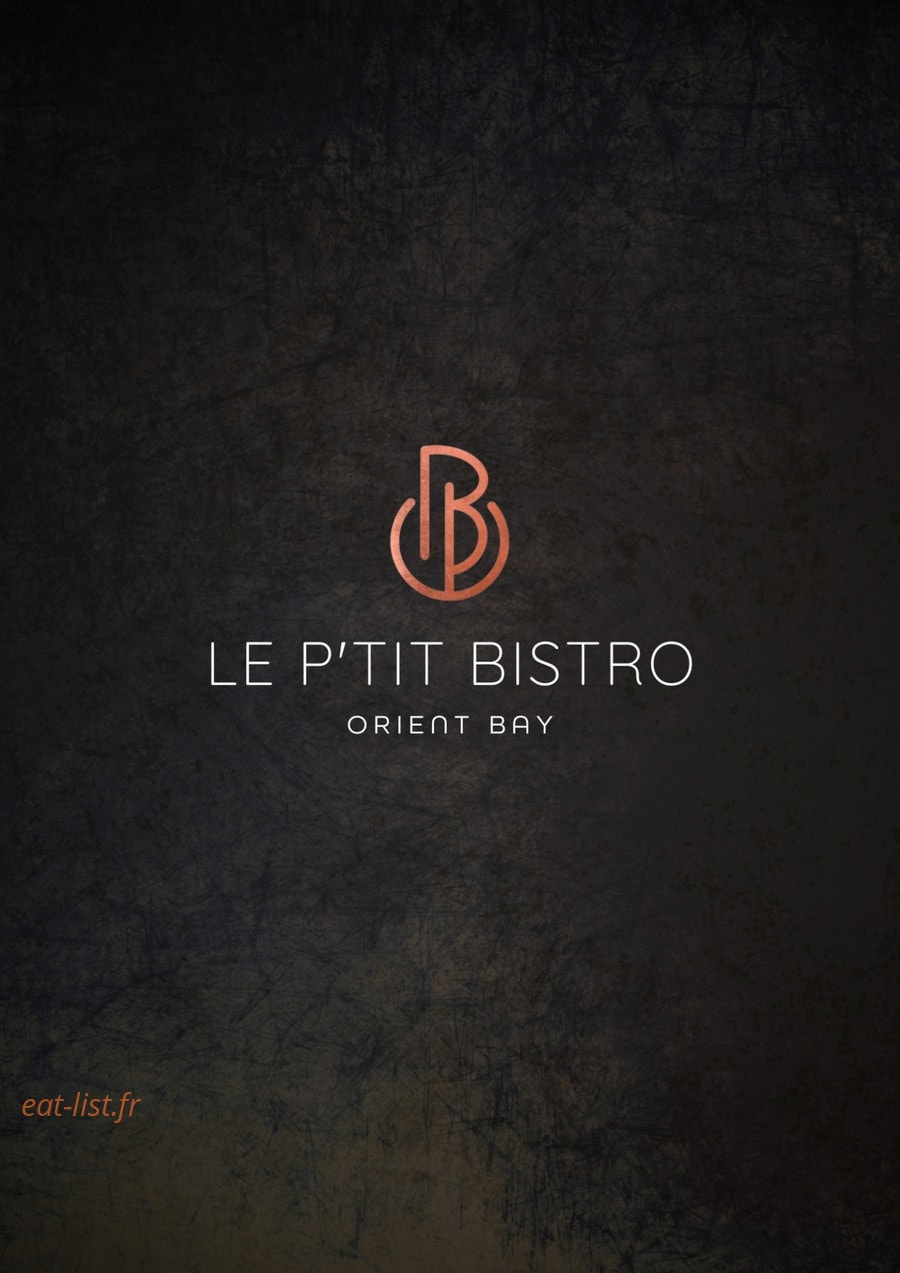 Le p'tit Bistro — carte page 1