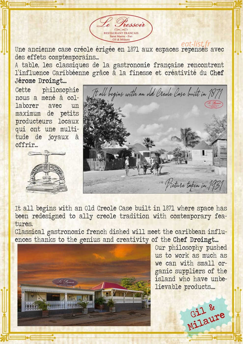 Le Pressoir — carte page 1