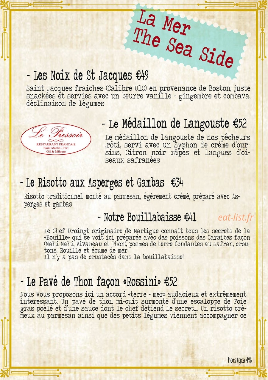 Le Pressoir — carte page 8