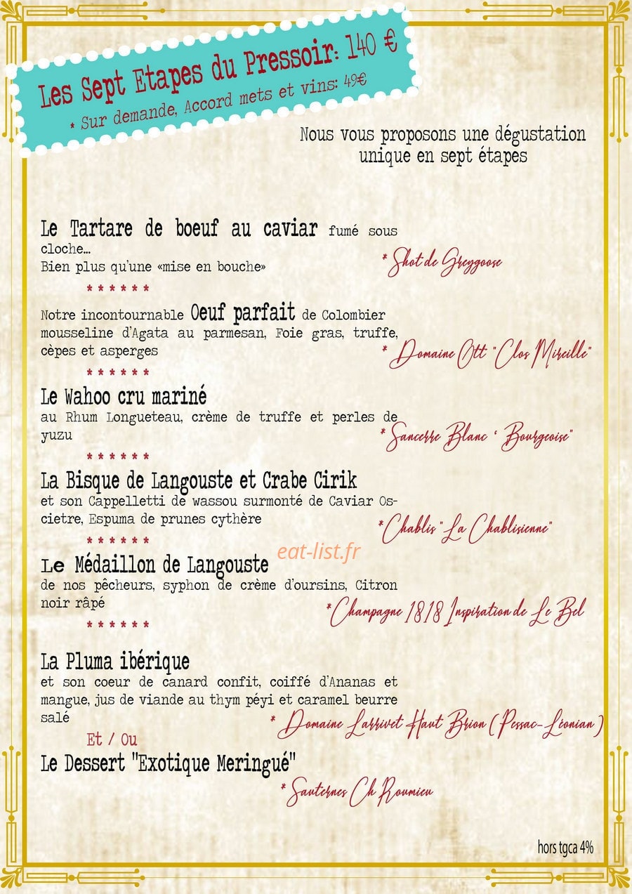 Le Pressoir — carte page 3