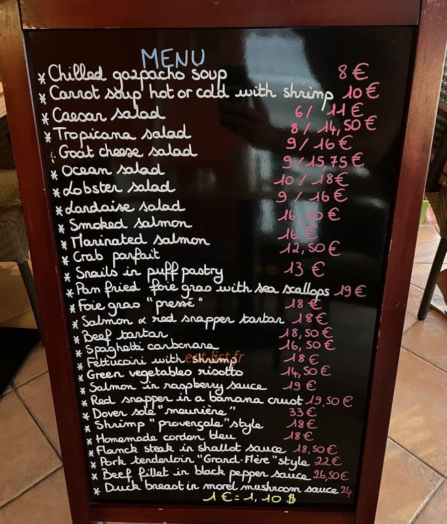 Le Tropicana — carte page 1