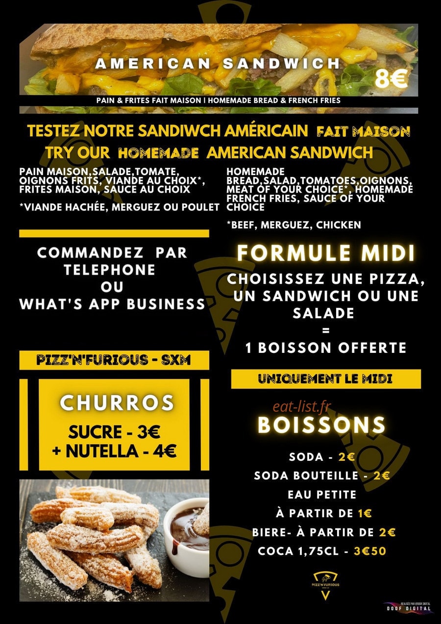 Pizz N Furious — carte page 4