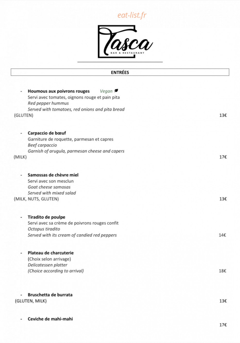 Tasca — carte page 2
