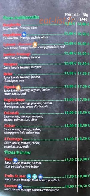 Pizza Bella — carte page 2