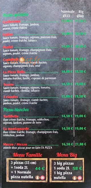Pizza Bella — carte page 3
