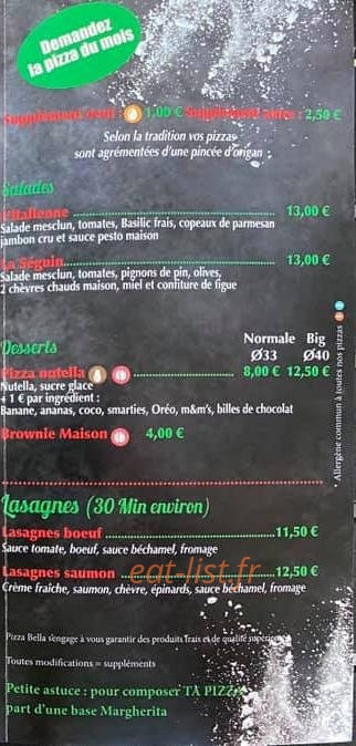 Pizza Bella — carte page 4