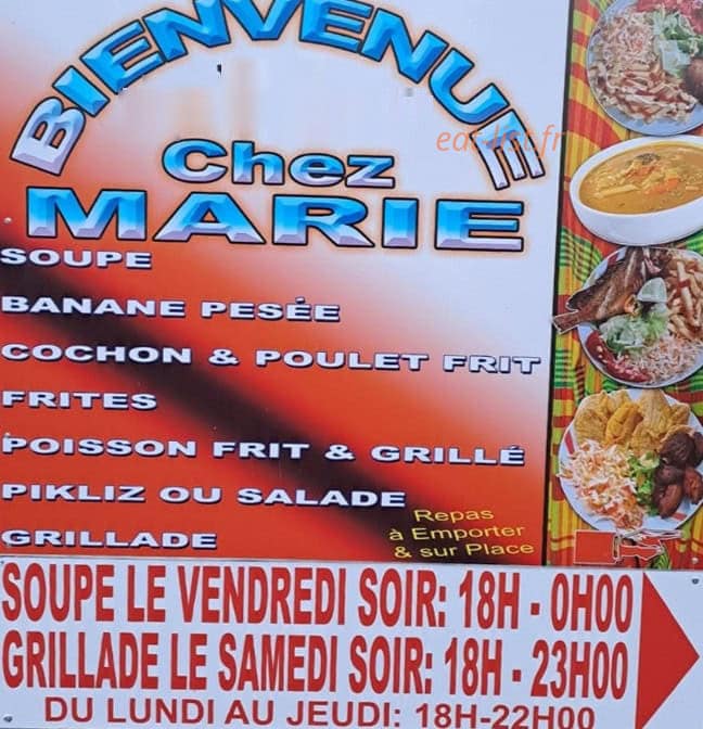 Chez Marie — carte page 1