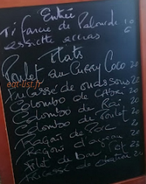 Chez Zezette — carte page 1