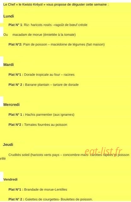 Le Kwisto Kreyol — carte page 1