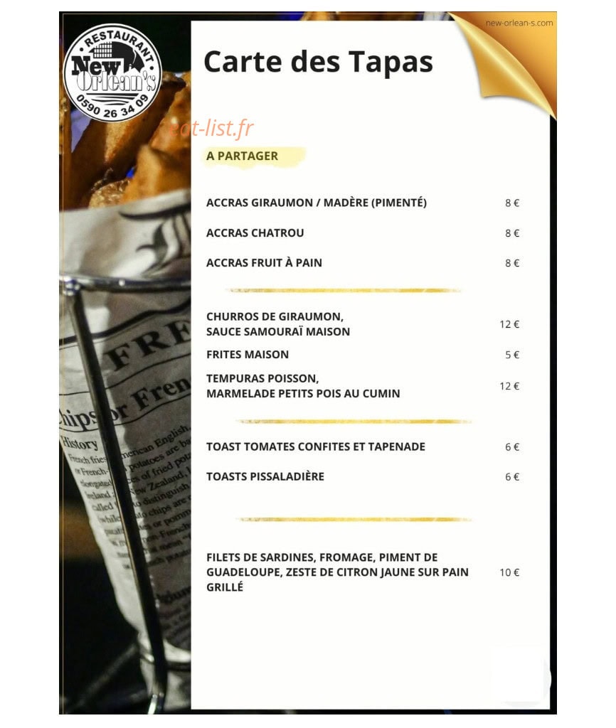 New Orlean's — carte page 2