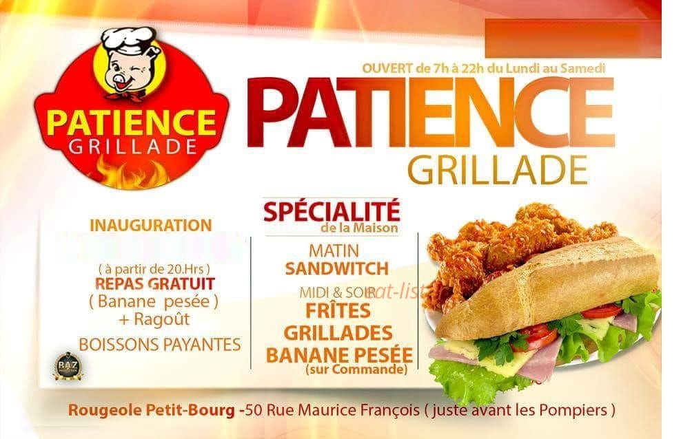 Patience Grillade — carte page 1