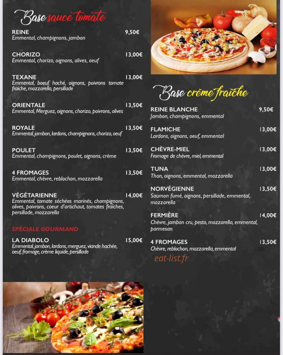Pizza Express — carte page 2