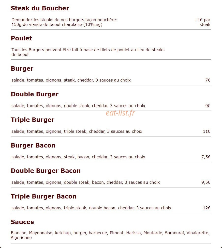 Pizzas Kebabs — carte page 2