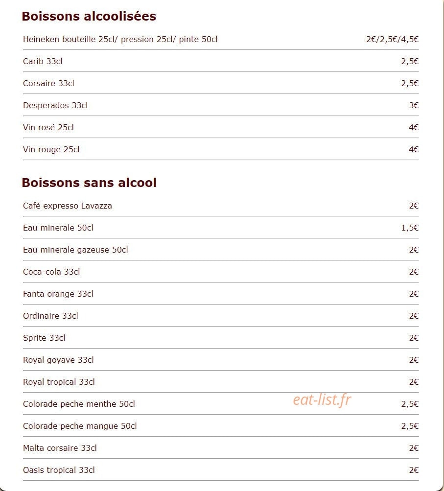 Pizzas Kebabs — carte page 4