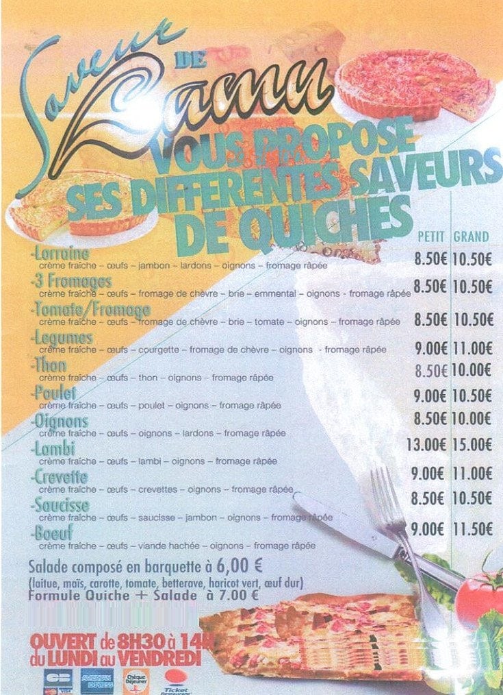 Saveur De Lamu — carte page 1