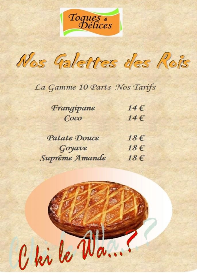 Toques et Délices — carte page 1