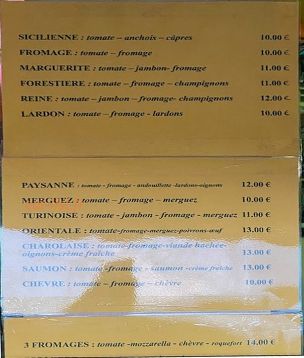 La Provençale — carte page 1