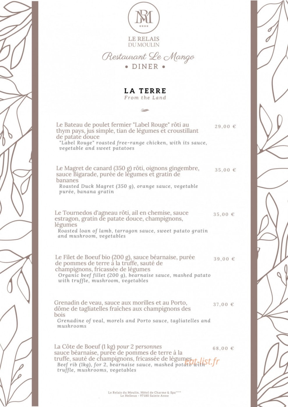 Le Mango — carte page 3